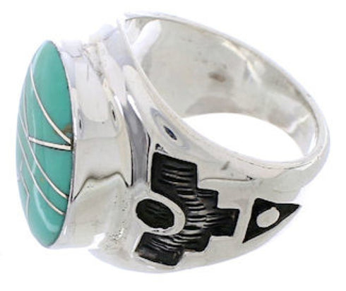 Sterling Silver Jewelry Turquoise Southwest Ring Size 5-3/4 TX38647